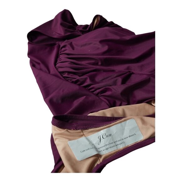 NWT Women's Purple Ruched One-shoulder One-piece Sz 16 - Picture 9 of 10